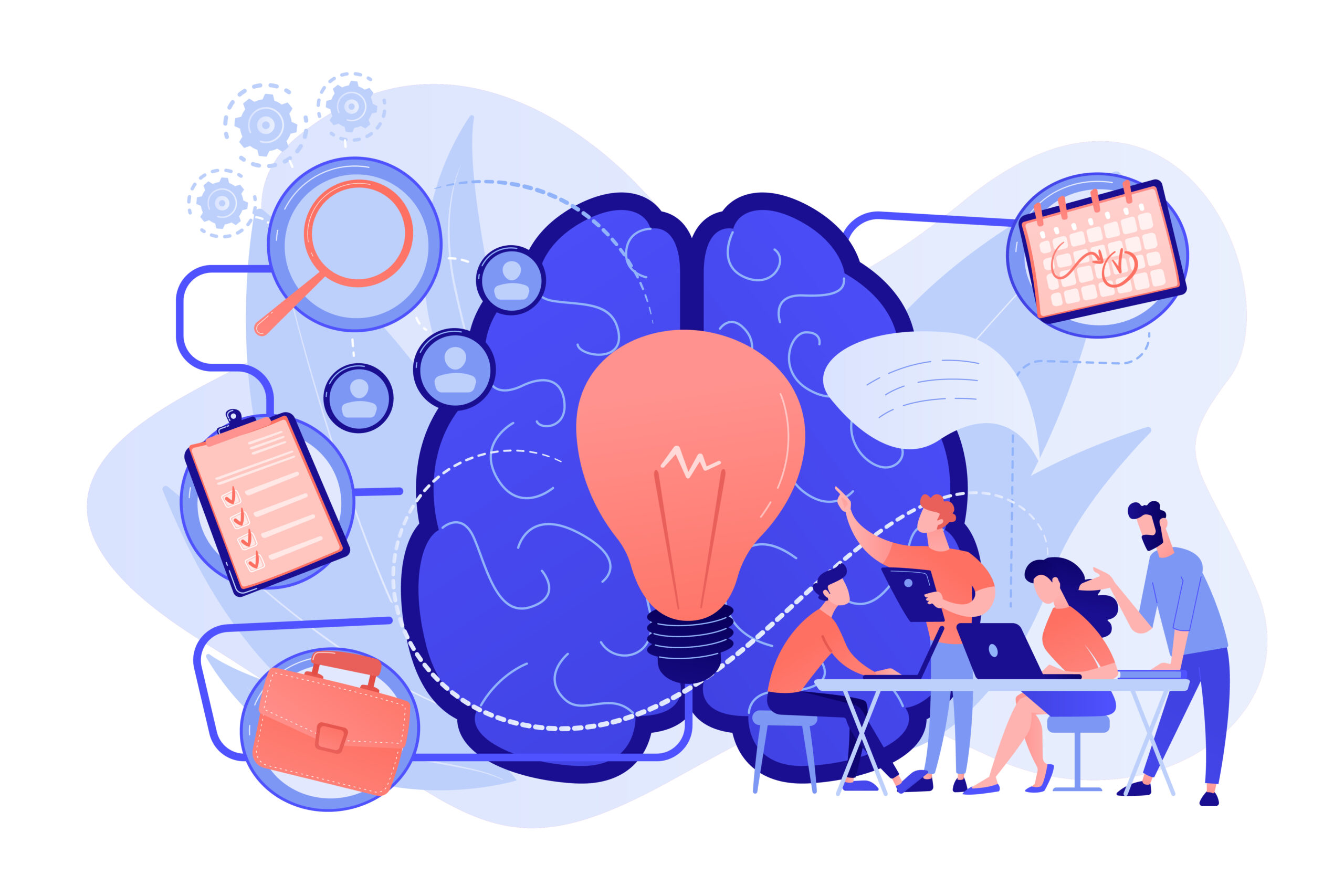 Project management concept vector illustration. zsah advisory consultancy
